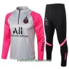 Paris Saint-Germain Trenings Collegegenser Set 22-23 Kvart-Zip Lys Grå Rosa - Barn